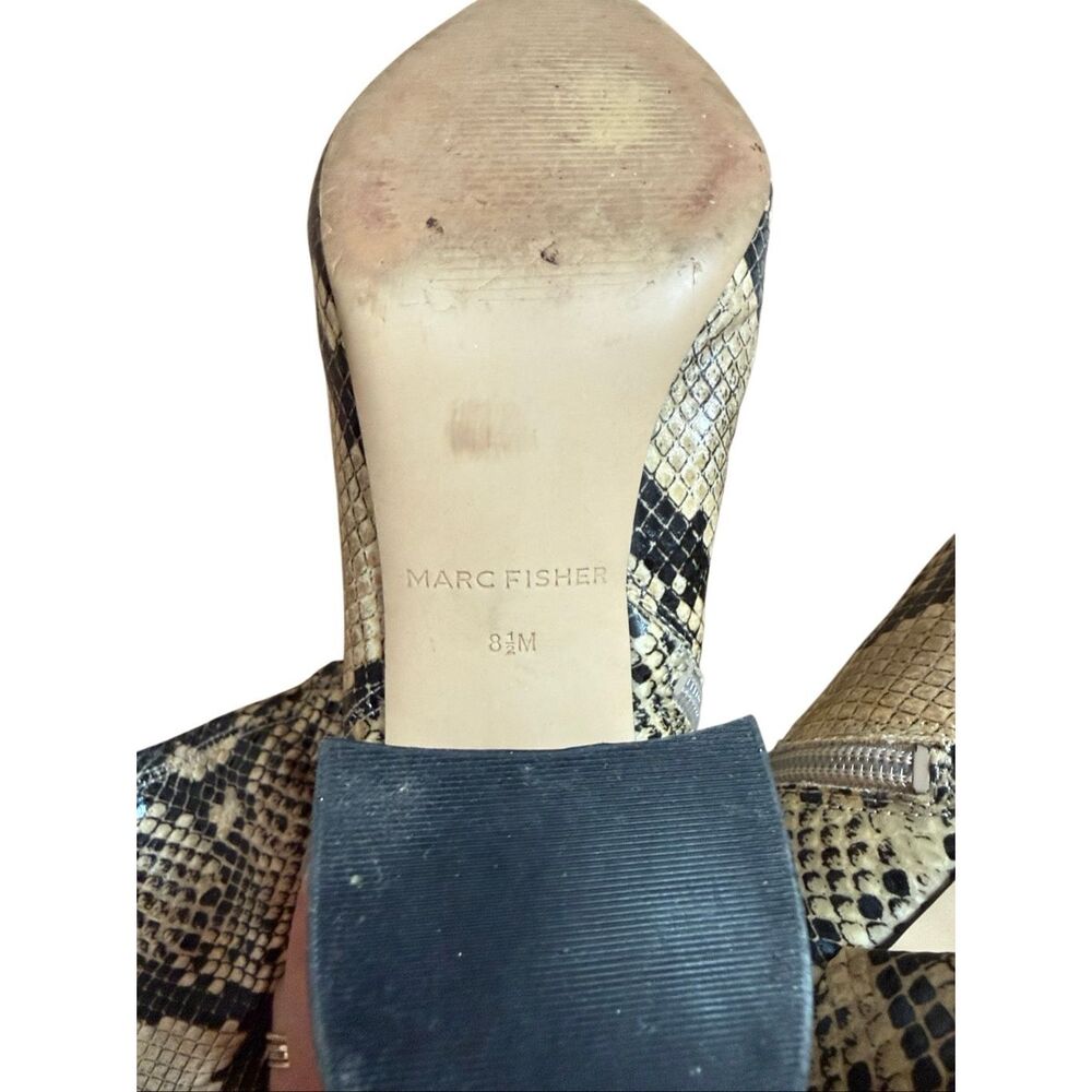 Marc Fisher Snakeskin Knee High Pointed Toe Boots 8.5 - Picture 5 of 6